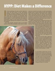 HYPP: Diet Makes a Difference - Morgan Equine Veterinary ...
