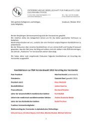 ÖGR Vorstandswahl - KandidatInnenliste