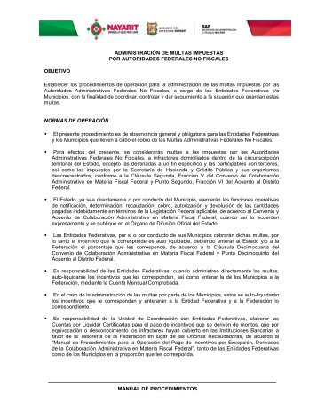 AdministraciÃ³n de Multas Impuestas por Autoridades Federales no ...