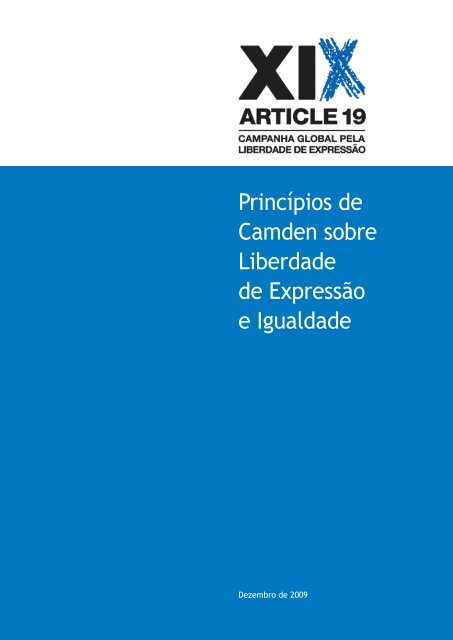 PrincÃ­pios de Camden sobre Liberdade de ExpressÃ£o e ... - Article 19