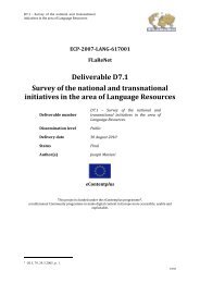 ECP-2007-LANG-617001 Flarenet Deliverable D7.1 Survey of the ...