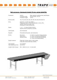 Belt conveyor, framework height 70 mm, series 9gfg070k