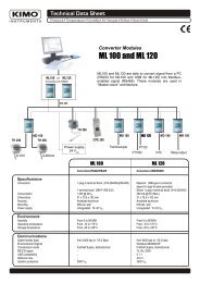 ML 100 and ML 120 - Kimo Canada