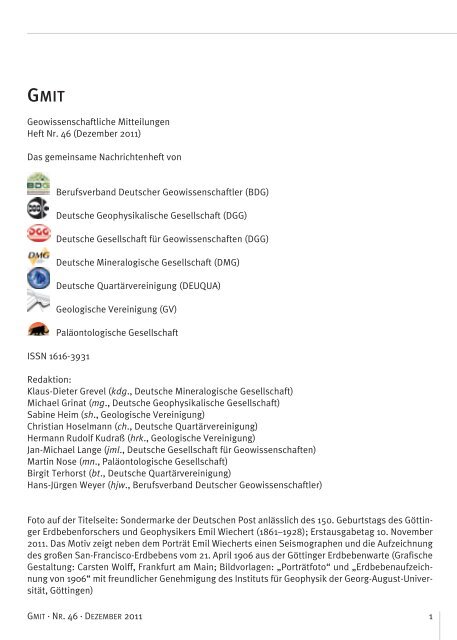 Heft 46 lesen und PDF-Download hier - GMIT