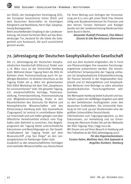 Heft 46 lesen und PDF-Download hier - GMIT