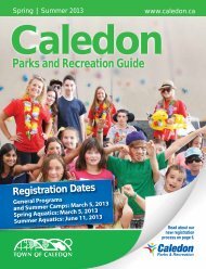 to view the Spring / Summer Guide - Town of Caledon