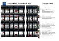Arquitectura Calendario AcadÃ©mico 2012 - Universidad de Mendoza