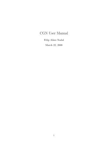 CGN User Manual - Common Lisp.net