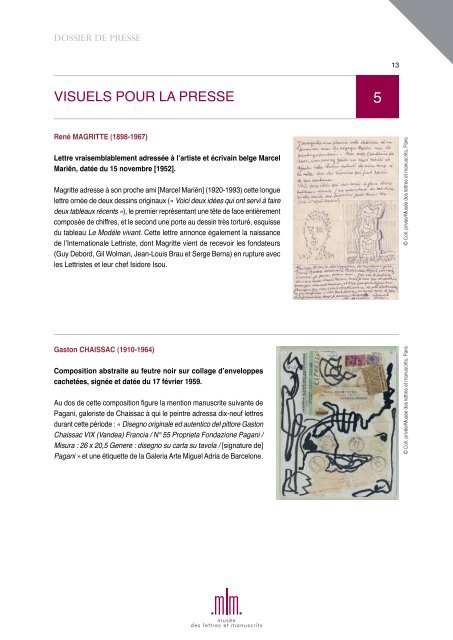 Des lettres et des peintres - MusÃ©e des lettres et manuscrits