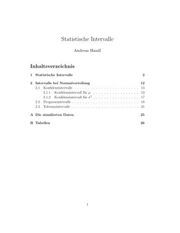 Statistische Intervalle