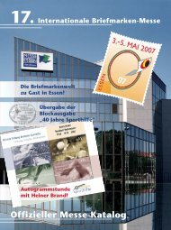 Offizieller Messe-Katalog - (Briefmarken) Messe Essen