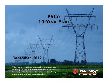 2012 PSCo Transmission Plan - Xcel Energy