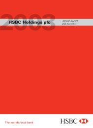 HSBC Holdings plc 2003 Annual Report & Accounts