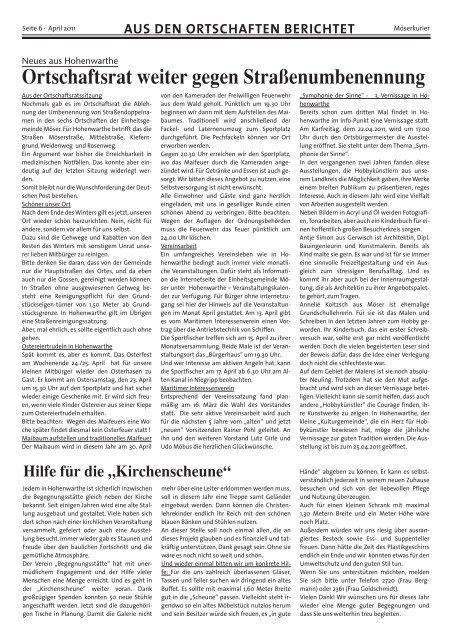 Möserkurier 04/2011 - Einheitsgemeinde Möser