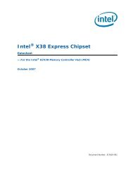 Intel® X38 Express Chipset Datasheet