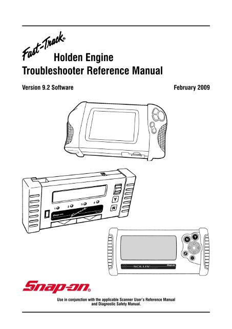 Holden Engine Troubleshooter Reference Manual - Snap-on Australia