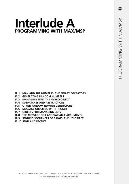 programming with max/msp - Virtual Sound