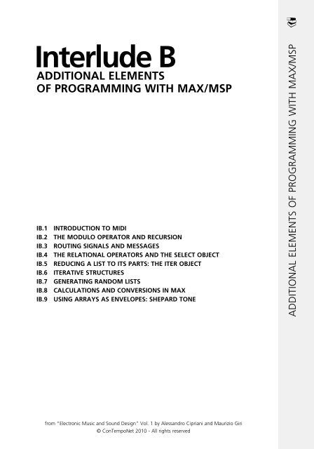 programming with max/msp - Virtual Sound