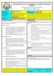 OPCW Vacancy Notice - iamladp