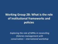 Working Group 2B: What is the role of institutional frameworks and ...