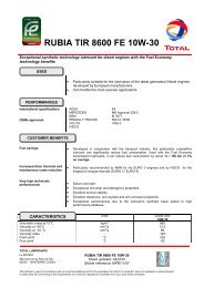 Download the product's technical sheet - Total Lubrifiants Fuel ...