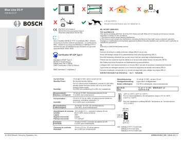 Blue Line D1-P - Bosch Security Systems