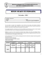 Examen 6to Primaria - Universidad Marcelino Champagnat