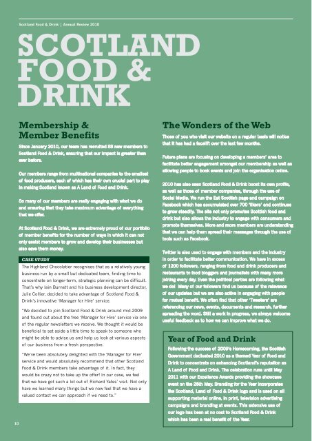 Scotland Food & Drink Annual Review 2010 - Scotland Food and ...