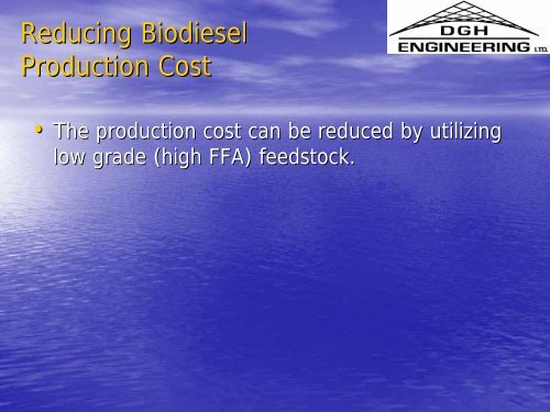 Challenges Facing Small and Medium Scale Biodiesel Production ...