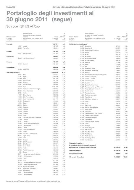 Relazione semestrale