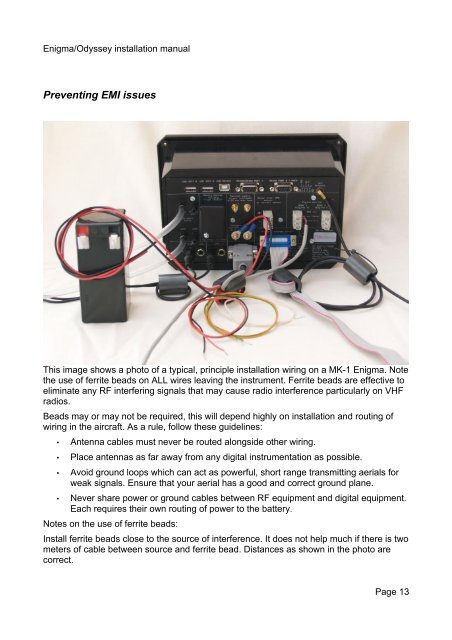 Enigma/Odyssey installation manual - MGL Avionics