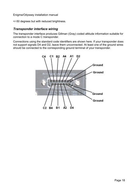 Enigma/Odyssey installation manual - MGL Avionics