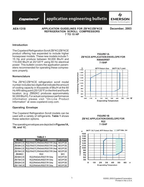 Scroll Compressor Application Guidelines - Desco Energy