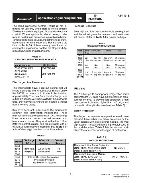 Scroll Compressor Application Guidelines - Desco Energy