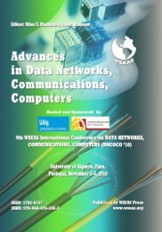 ADVANCES in DATA NETWORKS - Wseas.us