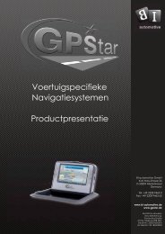 Voertuigspecifieke Navigatiesystemen Productpresentatie - GPStar