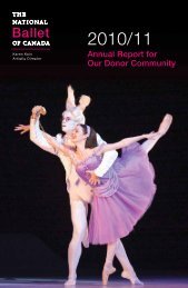 Annual Report for Our Donor Community - The National Ballet of ...