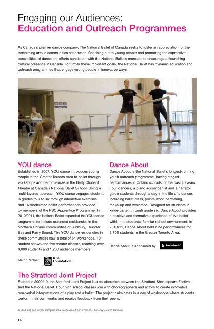 Annual Report for Our Donor Community - The National Ballet of ...