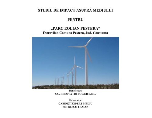 parc eolian pestera - Petrescu Traian - Expert Mediu