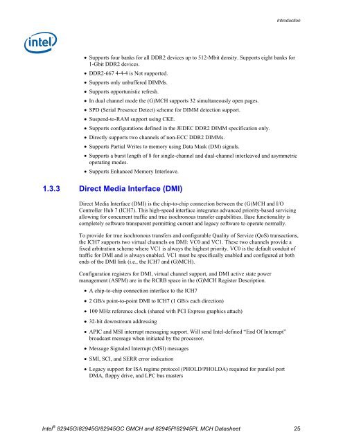 Intel® 945G/945GZ/945GC/ 945P/945PL Express Chipset Family ...