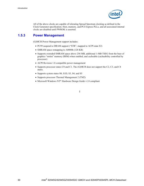 Intel® 945G/945GZ/945GC/ 945P/945PL Express Chipset Family ...