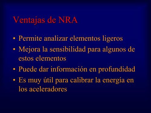 An AnÃ¡ Ã¡lisis por reacciones nucleares (NRA)