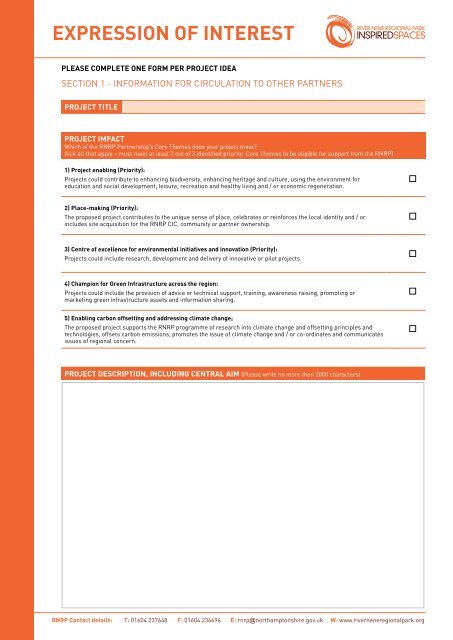 Project Expression of Interest Form (PDF, 317KB, New Window)