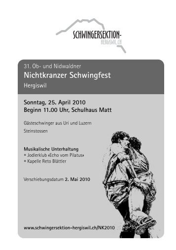 Nichtkranzer Schwingfest - Schwingersektion Hergiswil