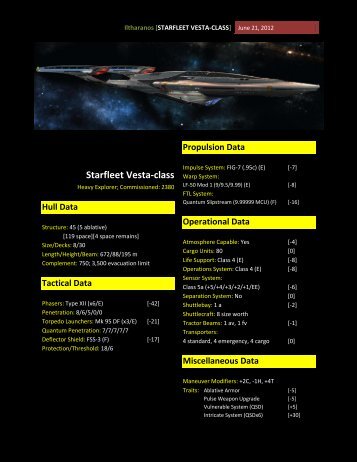 Starfleet vesta-class