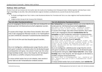 Diathese: Aktiv und Passiv - Gymbasis