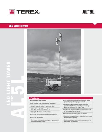 TEREX AL5L LED Light Tower Brochure - Light Towers USA