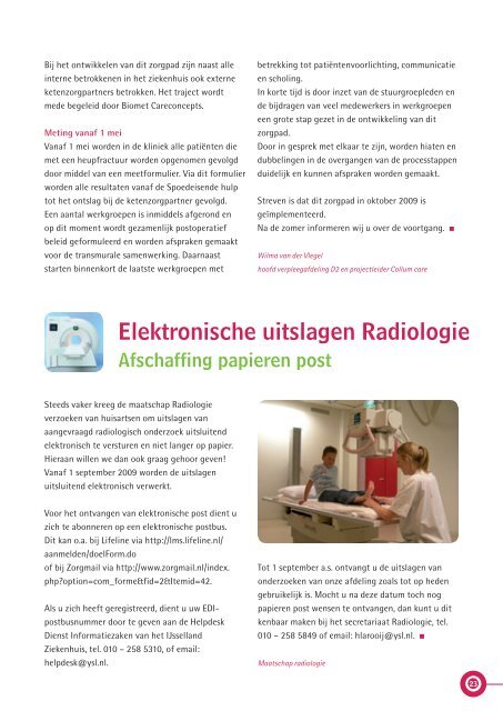 Colonherstelprogramma Duodagen Collum care Echografie binnen ...