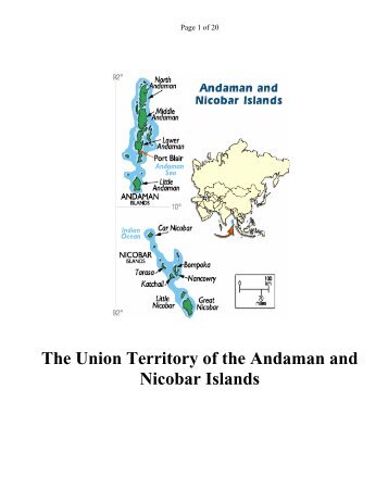 Economy of Andaman and Nicobar Island - Thai Embassy and ...