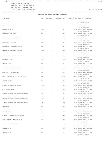 Relatório de Compras por Período - AMMOC